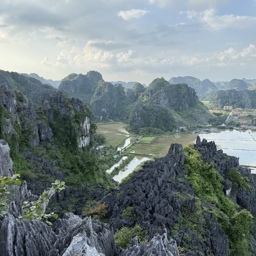 Limestone karst mountains in Ninh Binh, Vietnam